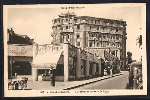 AK Saint-Lunaire, Golf Hôtel et entrée de la plage, Côte d`Émeraude