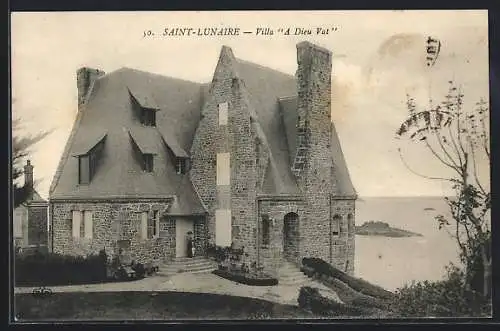 AK Saint-Lunaire, Villa A Dieu Vat avec vue sur la mer