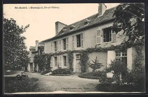 AK St-André, Domagné, grande maison avec jardin verdoyant