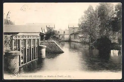 AK Rennes, Moulin de Trublé et rivière