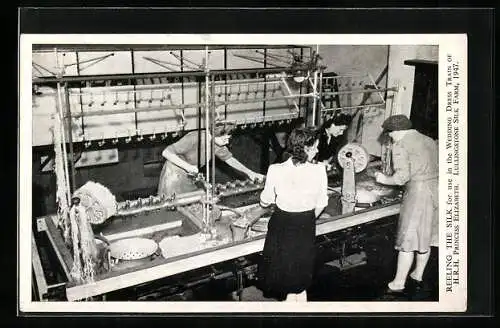 AK Lullingstone Silk Farm, Reeling the Silk for the Wedding Dress Train of Princess Elizabeth