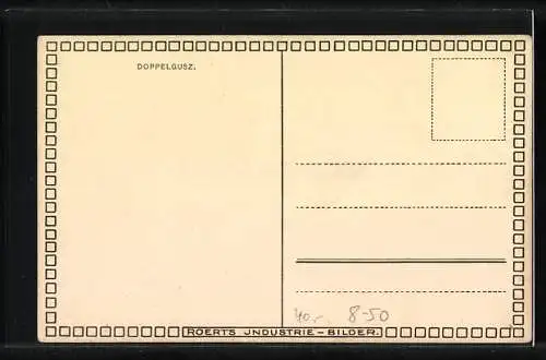 AK Fabrikarbeiter bei der Vorbereitung eines Doppelgusses