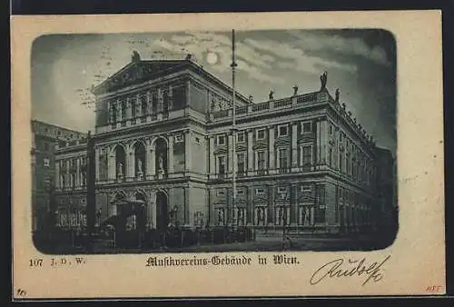 Mondschein-AK Wien, Blick aufs Musikvereins-Gebäude