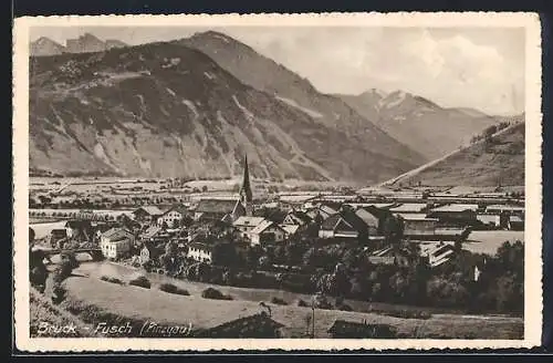 AK Bruck-Fusch /Pinzgau, Ortsansicht aus der Vogelschau