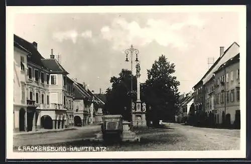 AK Radkersburg, Hauptplatz mit Wohnhäusern