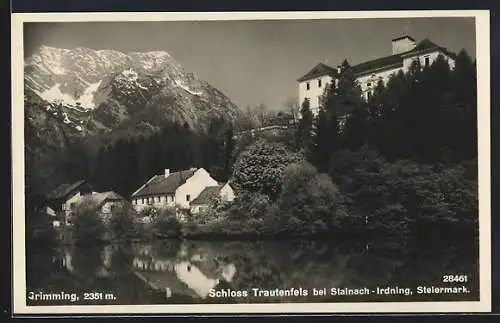 AK Steinach-Irdning / Steiermark, Schloss Trautenfels und Grimming