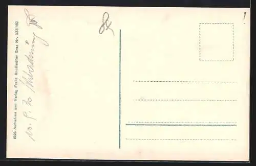 AK Schladming, Talbachpartie mit Wohnhäusern