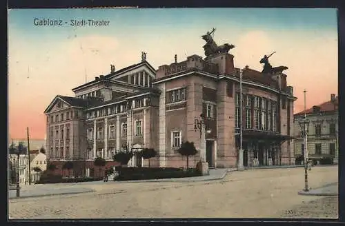 AK Gablonz / Jablonec Nad Nisou, Stadt-Theater