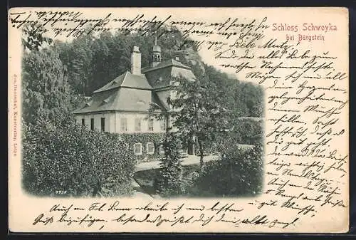 AK Schwoyka bei Bürgstein, Schloss Schwoyka