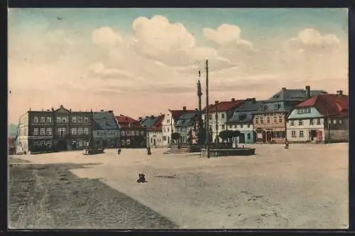 AK Deutsch Gabel / Jablone v Podjestedi, Marktplatz, Namesti