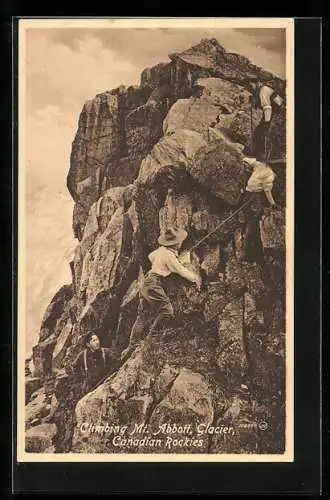 AK Climbing Mt. Abbott, Glacier, Canadian Rockies