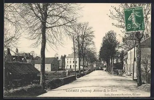 AK Lormes /Nièvre, Avenue de la Gare