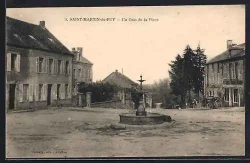 AK Saint-Martin-du-Puy, Un Coin de la Place