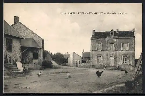 AK Saint Leger-de-Fougeret, Place de la Mairie