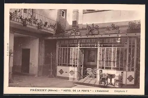 AK Prémery /Nièvre, Hotel de la Poste, L`Estaminet