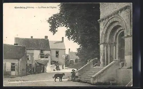 AK Garchizy /Nièvre, La Place de l`Eglise