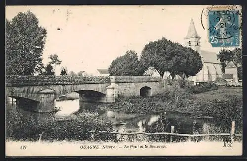 AK Ouagne /Nièvre, Le Pont et le Beuvron