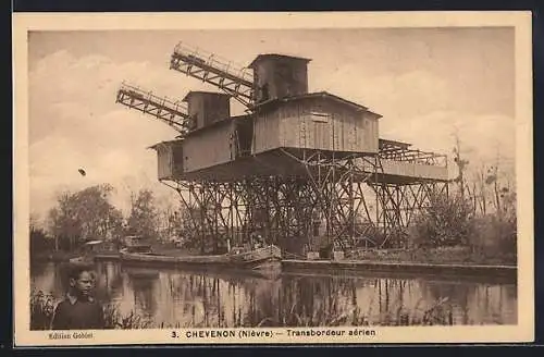 AK Chevenon /Nièvre, Transbordeur aérien