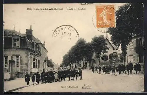 AK Lucenay-les-Aix, Route de Moulins