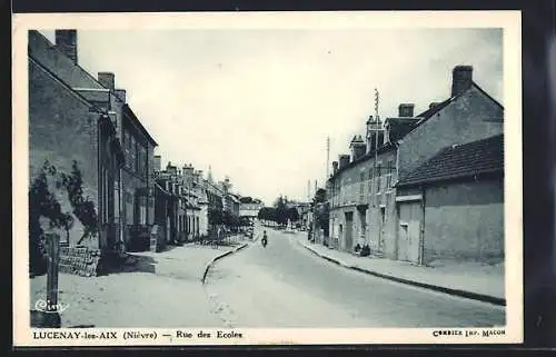 AK Lucenay-les-Aix, Rue des Ecoles