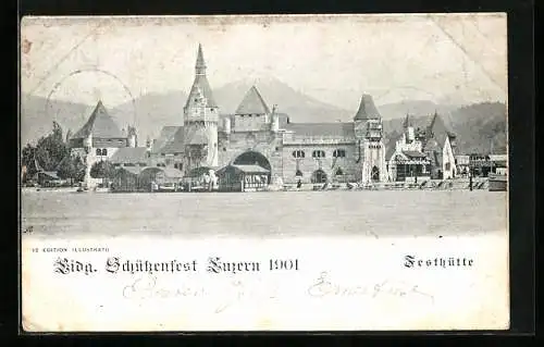 AK Luzern, Eidg. Schützenfest 1901, Festhütte