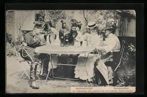 AK Hannover, Schützenfest, Gruppe beim Trinken