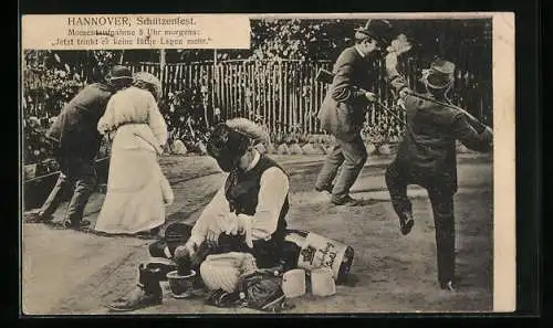 AK Hannover, Schützenfest, Momentaufnahme 5 Uhr morgens