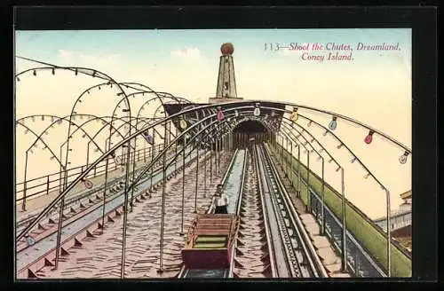 AK Coney Island, N.Y., Shoot the Chutes, Dreamland