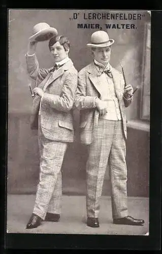 AK D`Lerchenfelder, Maier, Walter, Artistenduo