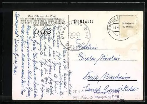 AK Döberitz, Olympisches Dorf 1936 aus der Vogelschau