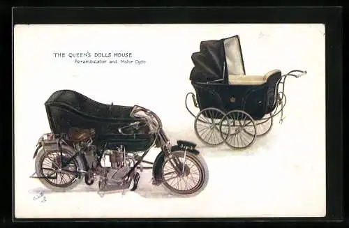 AK Perambulator and Motor Cycle, The Queen's Dolls'House