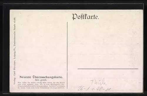 Künstler-AK A. Thiele: Strichgewirr mit verborgener Schrift, Österreichische, Türkische und Deutsche Fahne