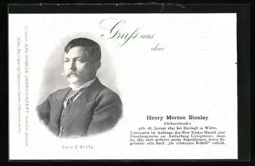 AK Afrikareisender Henry Morton Stanley