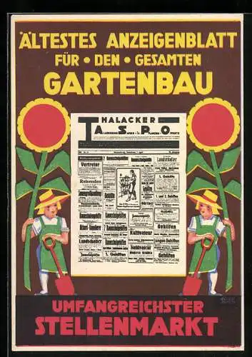 AK Thalacker Aspo Zeitung, Anzeigenblatt für Gartenbau