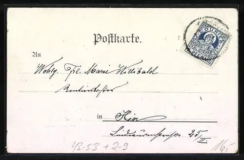 AK München, Schäfflertanz 1900, Private Stadtpost Courier