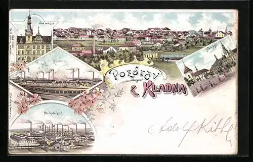 Lithographie Kladno, Zelezarny, Poldova hut, Namesti