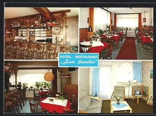 AK Büsum, Hotel Restaurant Zum Seeadler, Bes. Fam. Hass, Seeschwalbenweg 1, Innenansichten