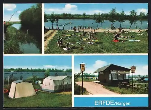 AK Erfde /Bargen, Campingplatz mit Café, Badestelle und Angelgelegenheit