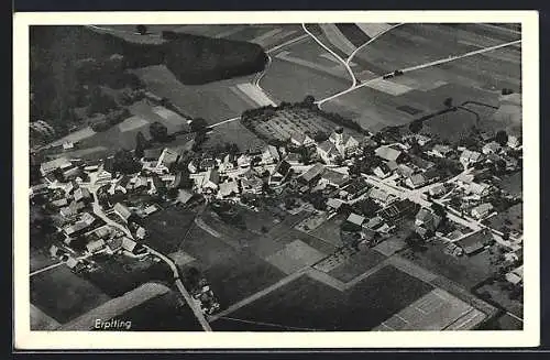 AK Erpfting, Ortsansicht aus der Vogelschau