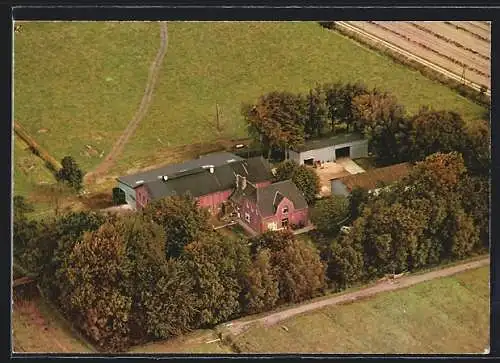 AK Koldenbüttel-Herrenhallig, Bauernhof Ernst Honnens aus der Vogelschau