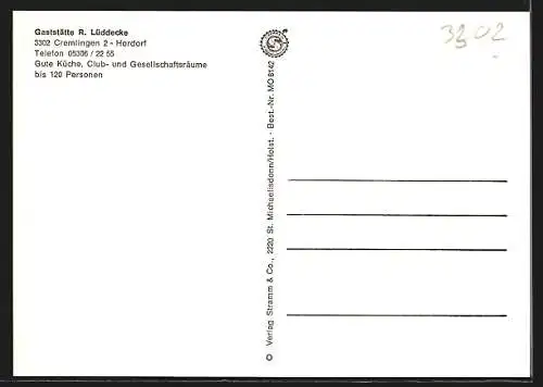 AK Cremlingen-Hordorf, Gaststätte R. Lüddecke, Innenansichten