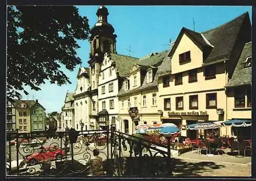 AK Hachenburg /Westerwald, Alter Markt mit Gasthaus zum weissen Ross