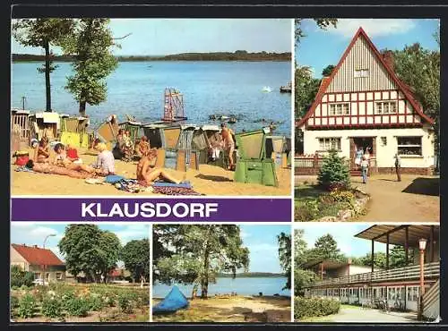 AK Klausdorf /Zossen, Strandbad, Jugendherberge, Campingplatz