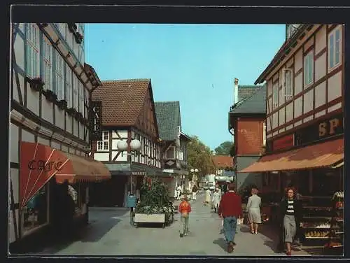 AK Salzgitter-Bad, Marktstrasse mit Cafe