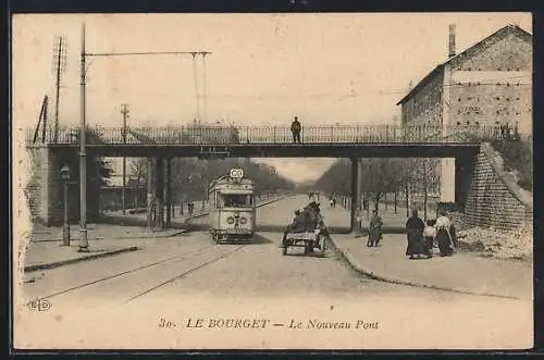 AK Le Bourget, Strassenbahn unterhalb der neuen Brücke