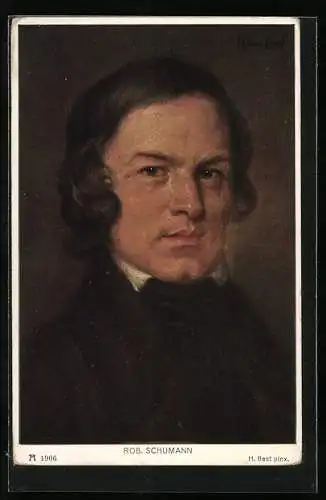 AK Robert Schumann, Brustbild