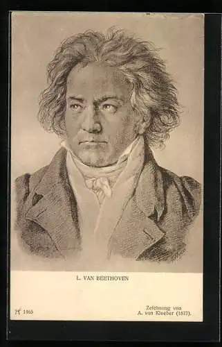 AK L. van Beethoven, Portrait des Komponisten