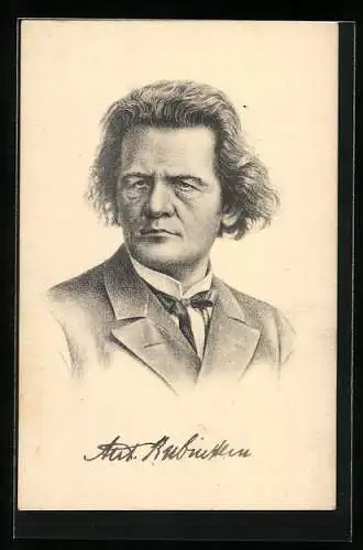 AK Anton Rubinstein, Portrait des Komponisten