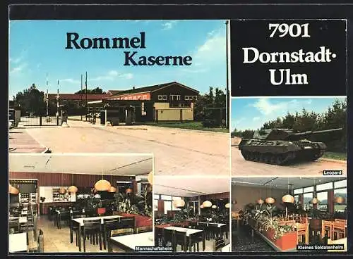 AK Dornstadt /Ulm, Rommel Kaserne, Leopard Panzer, Mannschaftsheim, Kleines Soldatenheim