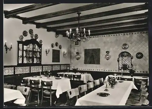 AK Aachen, Restaurant Am Knipp F. Ramrath, Bergdriesch 3, Innenansicht